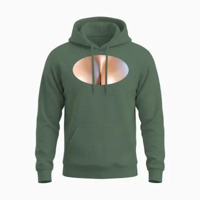 Fake Boobs Unisex Hoodie - Military Green