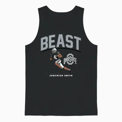 Jeremiah Smith - Beast (red) - Ohio State Football Unisex Tank Top - Black