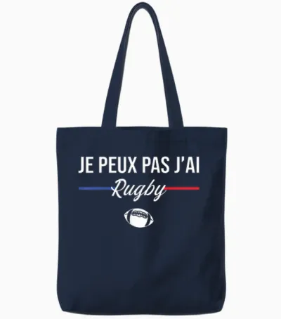 Je Peux Pas J'ai Rugby Player Funny Rugby Players Tote Bags - Navy