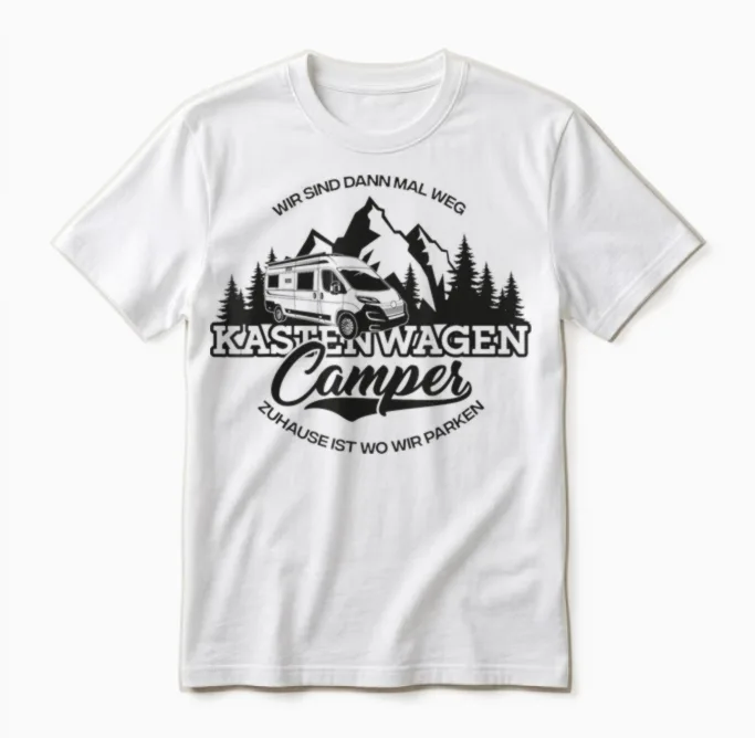 Kastenwagen Camper - Zuhause Ist Wo Wir Parken Unisex T-Shirt in White