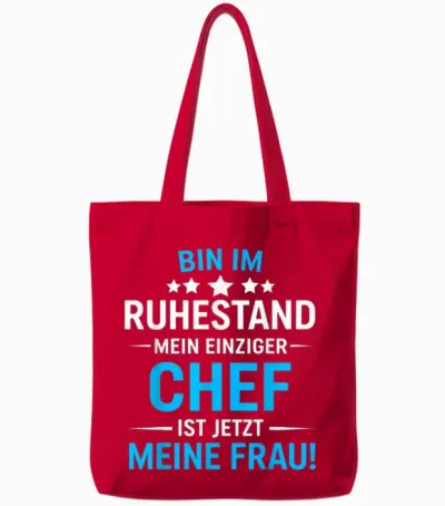 Pensionär Rente Bin Im Ruhestand 2026 Pensioner Man Tote Bags - Red