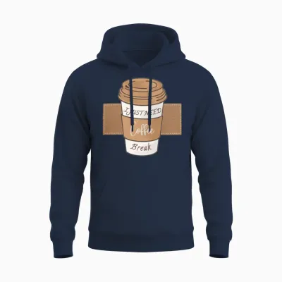Just Coffee Break Unisex Hoodie - Navy