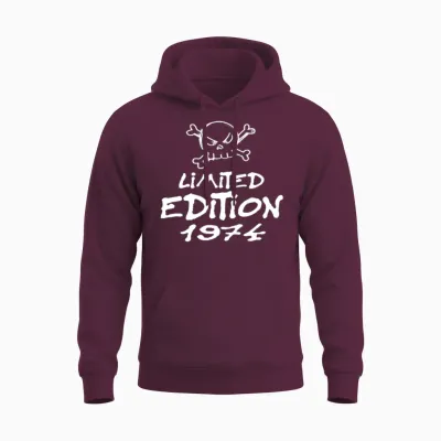 Limited Edition 1974 Birthday 1974 Born Unisex Hoodie - Maroon