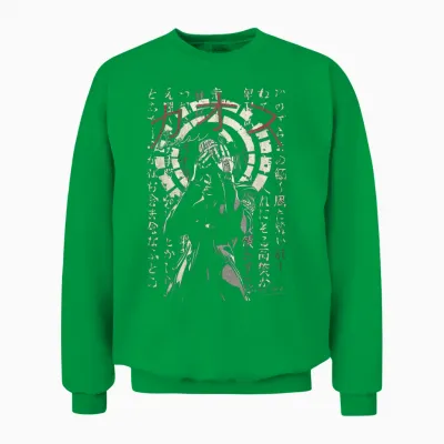 Kuracore Japan Streetwear Cyberpunk Y2k Techwear Retro Manga Anime Unisex T-Shirt Schwarz S Unisex Sweatshirt - Irish Green