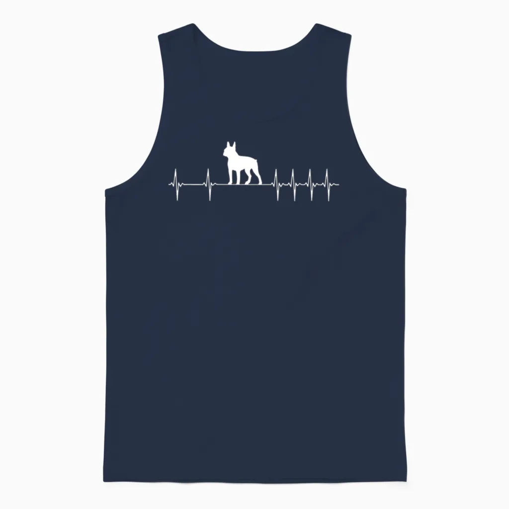 Boston Terrier Dog for Dog Lover Unisex Tank Top in Navy