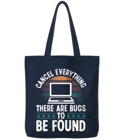 Quality Assurance Vintage Bugs Code Testing Qa Tote Bags - Navy