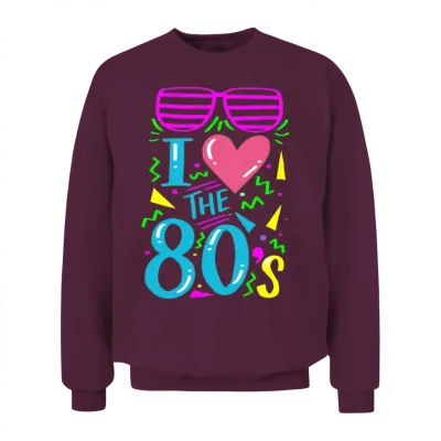 80s Retro Unisex Sweatshirt - Maroon