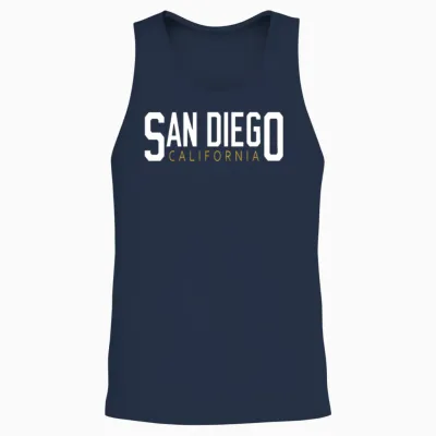 San Diego California Unisex Tank Top - Navy