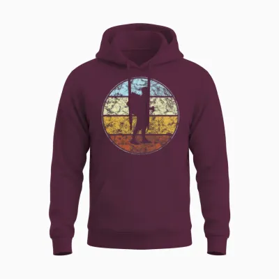 Hiking Retro Unisex Hoodie - Maroon