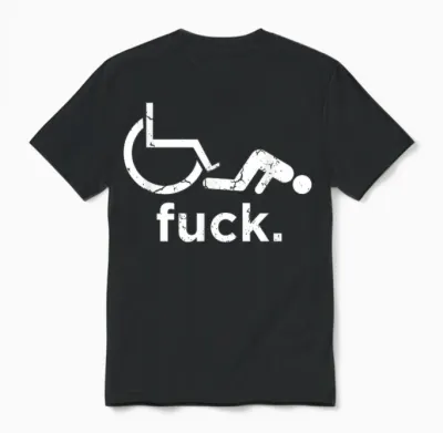 Funny Handicap Shirt Disabled Amputee Tee Humor Wheelchair Unisex T-Shirt - Black