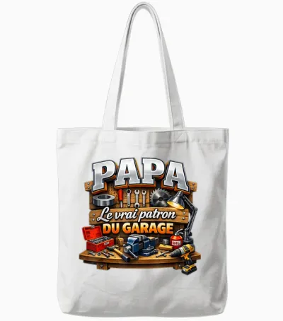Cadeau Papa Bricoleur Bricolage Garage Noël Fête Des Pères Tote Bags - White