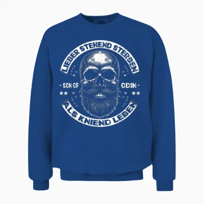 Wikinger Germanen, Lieber Stehend Sterben Als Kniend Leben Unisex Sweatshirt - Royal