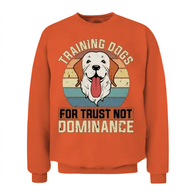 Dog Trainer Training Dogs for Trust Dog Agility Unisex Sweatshirt - Orange