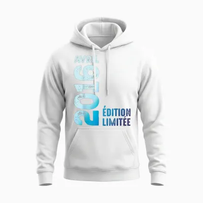 Limited Edition April 2016 Birthday Gift 2016 T-Shirt, Black, S Unisex Hoodie - White