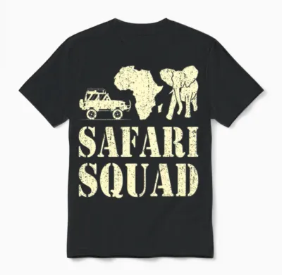 Safari Squad - African Safari Adenventures Unisex T-Shirt - Black