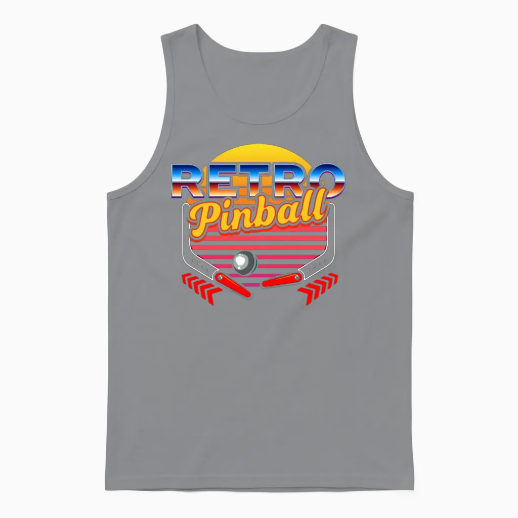 Pinball Retro Game Unisex Tank Top - Sport Grey
