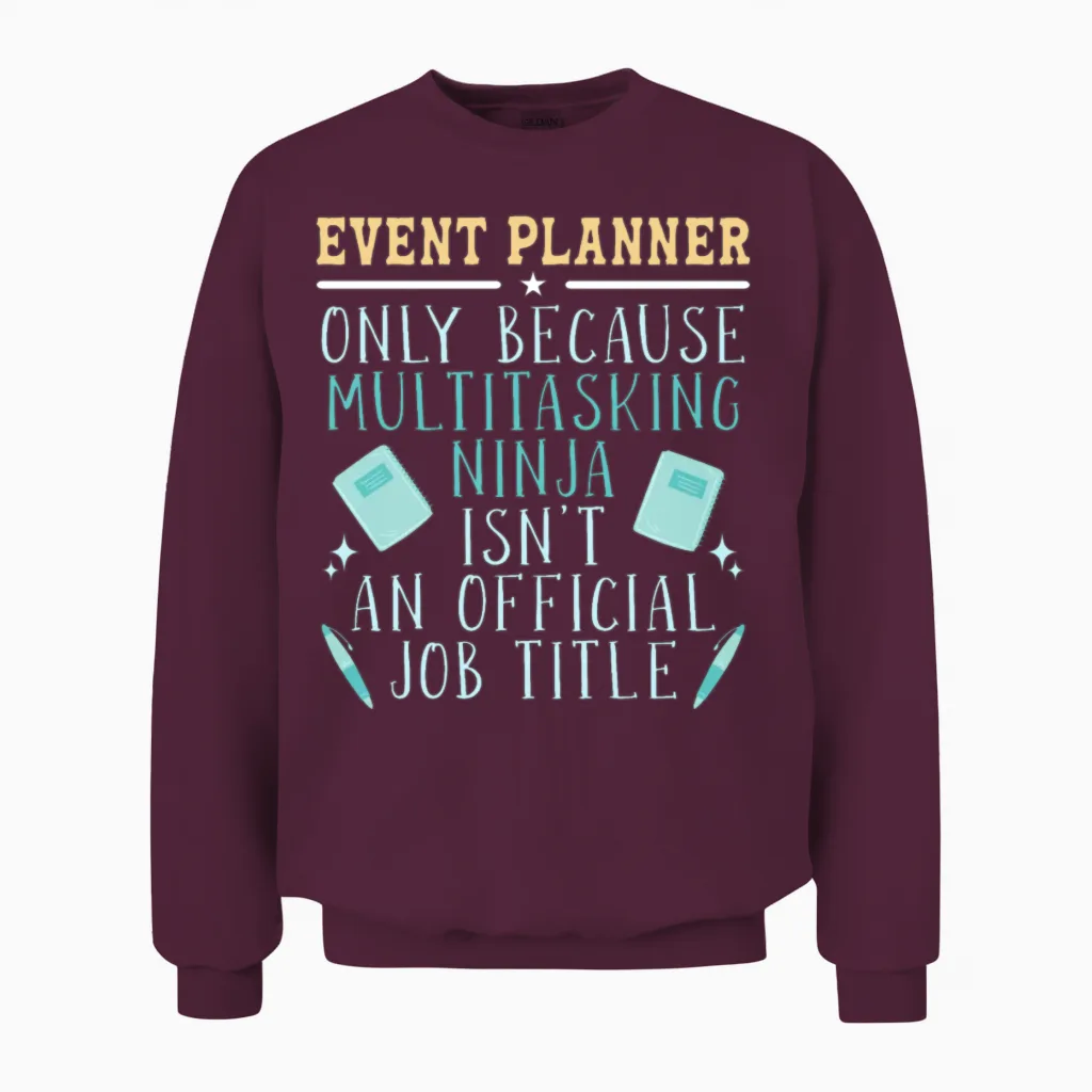 Event Planner Unisex Sweatshirt in Maroon