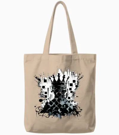 King Chess Tote Bags - Natural