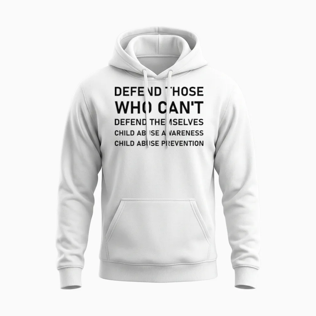 Child Abuse Survivor Child Abuse Prevention Unisex Hoodie in White