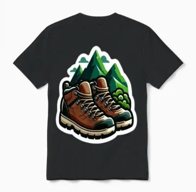 Hiking Unisex T-Shirt - Black