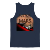 Starkerman - Don't Panic! Rescue Kerbal Near Mars Unisex Tank Top - Navy – 1