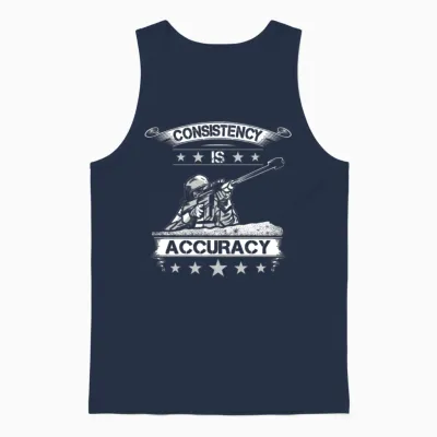 Long Range Shooter Consistency Accuracy Unisex Tank Top - Navy