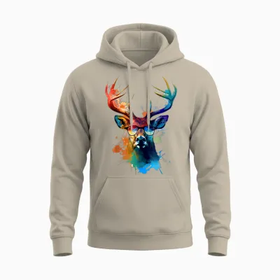 Hirsch Unisex Hoodie - Sand