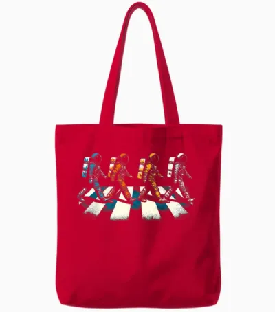 Retro Astronaut Weltraum Geschenke Männer Kinder Frauen Lustig Weltraum Tote Bags - Red