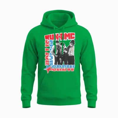 Offizielles Run Dmc Hollis Crew Hip Hop Klassik Retro Band Unisex Hoodie - Irish Green