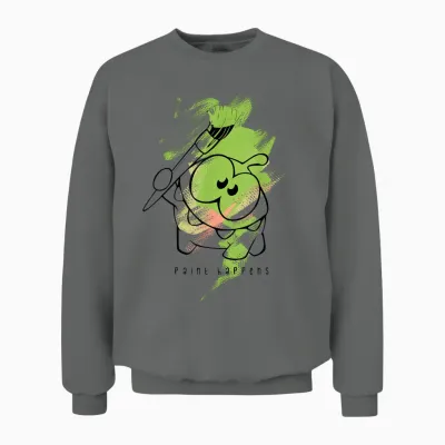 Cut the Rope: Om Nom Juxtapose Painter Unisex Sweatshirt - Graphite Heather