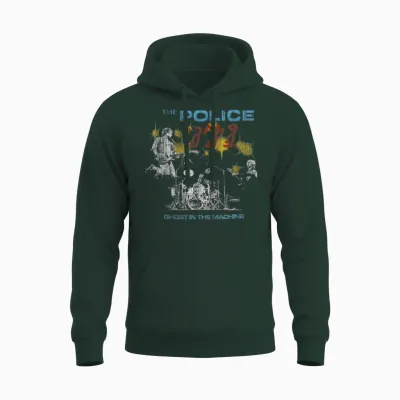 The Police Rock Music Band Ghost in the Machine T-Shirt, Black Unisex Hoodie - Forest