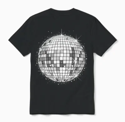 Disco Ball Party Unisex T-Shirt - Black