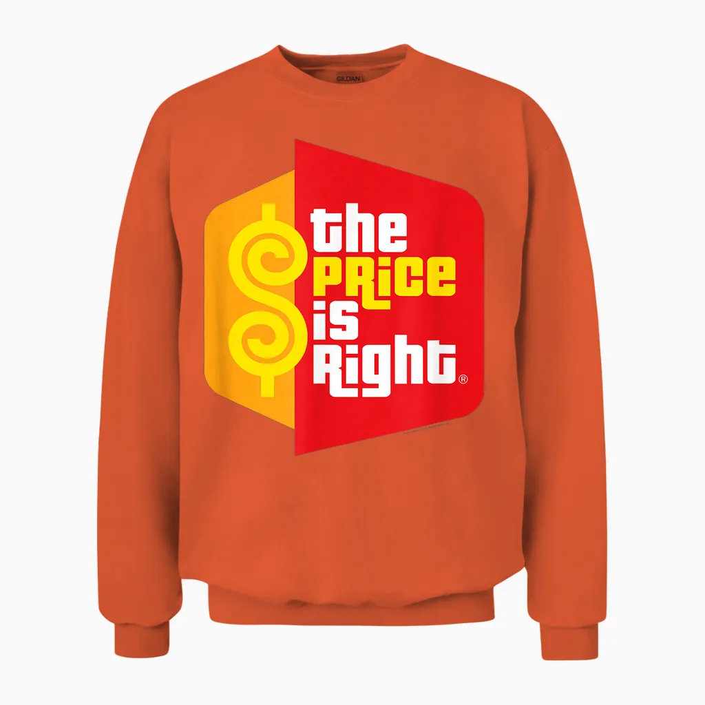 Price Is Right Logo Unisex Sweatshirt in Orange