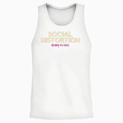 Offizielle Social Distortion Born to Kill Skelly Unisex Tank Top - White