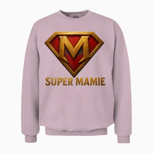 Super Granny – Daily Heroine Unisex Sweatshirt - Light Pink
