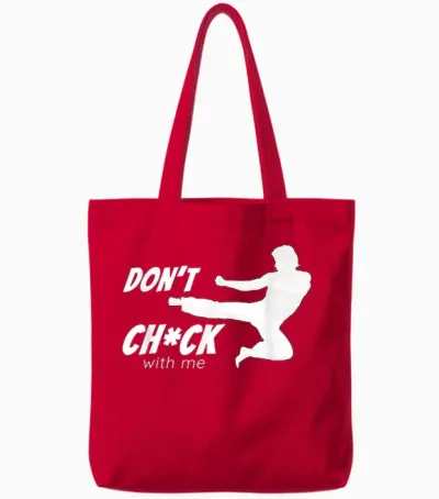 Don't Chuck with Me - T-Shirts Rétro Vintage Tendance Tote Bags - Red