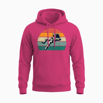 Retro Astronaut Unisex Hoodie - Heliconia