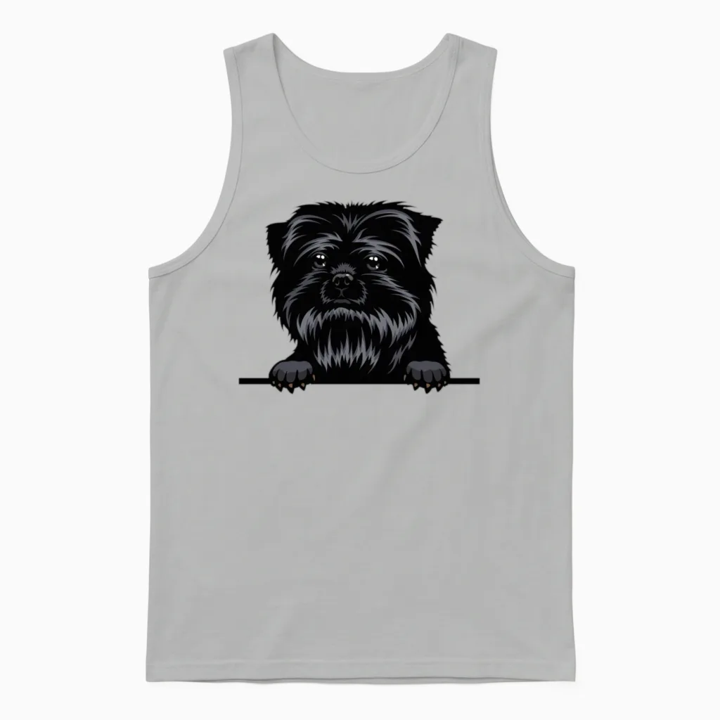Affenpinscher Dog Lovers Unisex Tank Top in Ash