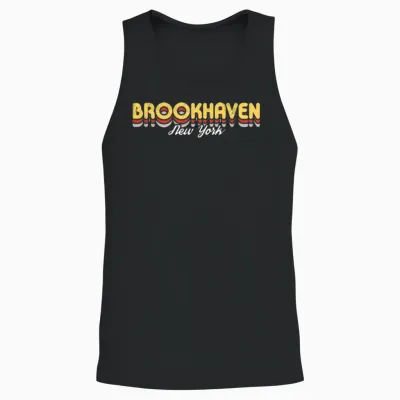 Retro Brookhaven New York Unisex Tank Top - Black