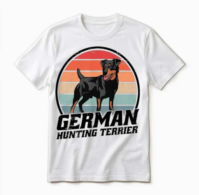 German Jagdterrier Retro Unisex T-Shirt - White