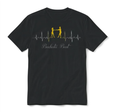 Bachata Heartbeat for Festivals Unisex T-Shirt - Black