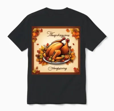 Happy Thanksgiving Unisex T-Shirt - Black