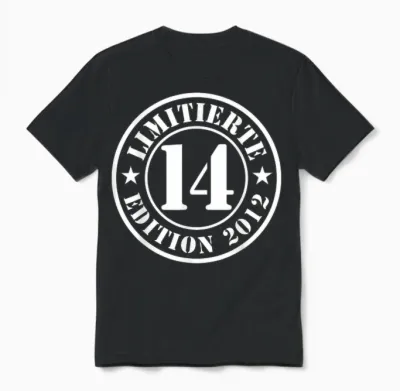 14. Geburtstag Junge Mädchen Limited Edition 2012 Jahre Unisex T-Shirt - Black