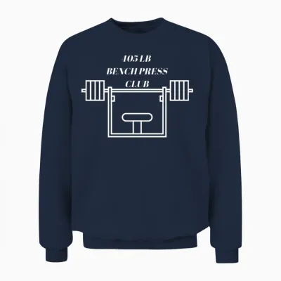 405 Lb Bench Press Club Unisex Sweatshirt - Navy