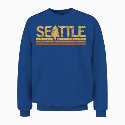 Retro Vintage Seattle Unisex Sweatshirt - Royal