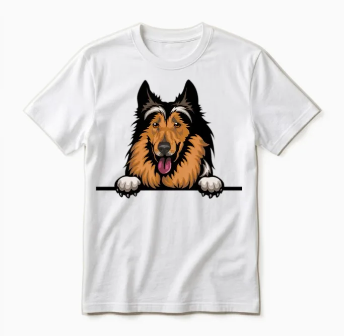 Collie Dog Lovers Gift Unisex T-Shirt in White