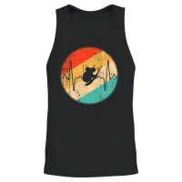 Koala Bear Retro Heartbeat — Wildlife Gift Unisex Tank Top - Black – 2