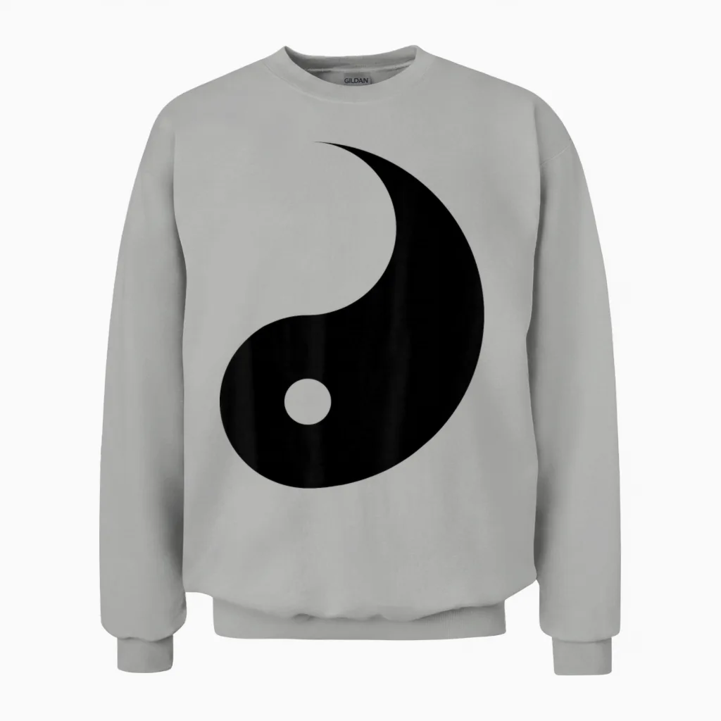Yin – Yin Yang Paar-Kostüm, Brüder Und Schwestern, 1 Paar Unisex Sweatshirt in Ash