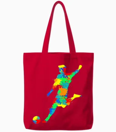 Fußball Fußballer Jungen Kinder Tote Bags - Red