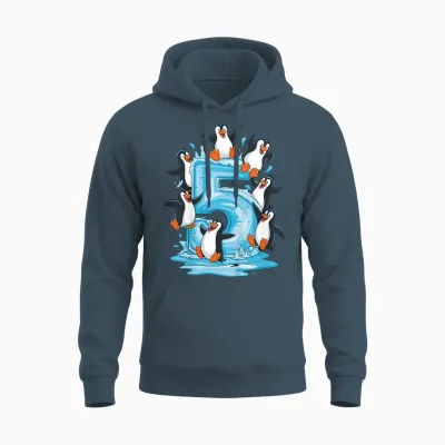 Kinder Pinguine 5. Geburtstag Jungen Mädchen 5 Jahre Pinguin Unisex Hoodie - Dark Heather